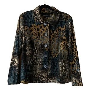 Briggs New York Size Medium Jacket Blazer Shacket Collared Fall Button Up